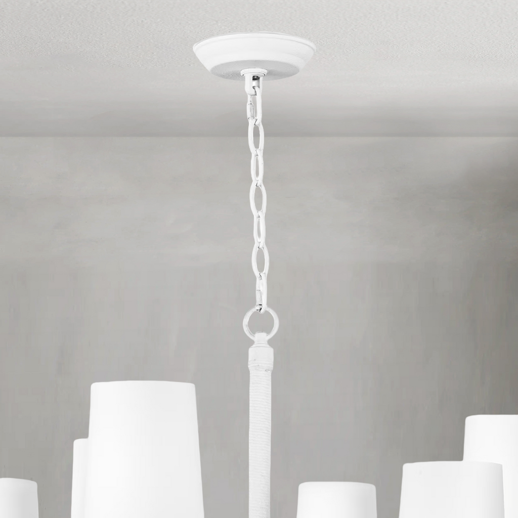 Riviko Coastal Breeze Jute Rope Chandelier - Background Shot