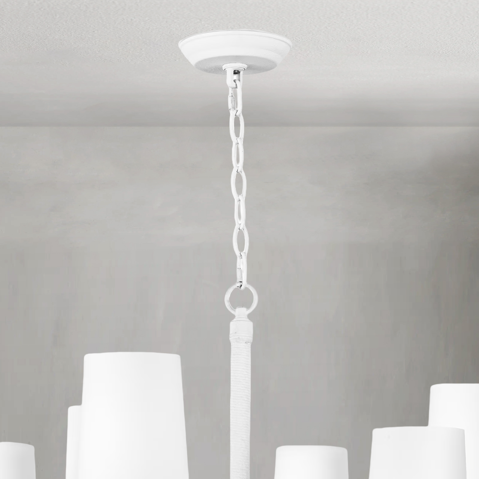 Riviko Coastal Breeze Jute Rope Chandelier - Background Shot