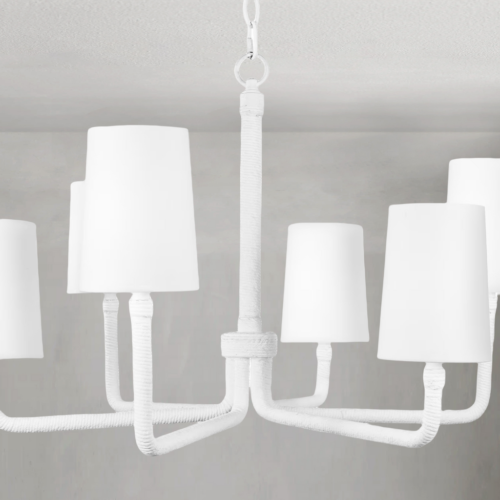 Riviko Coastal Breeze Jute Rope Chandelier - Background Shot