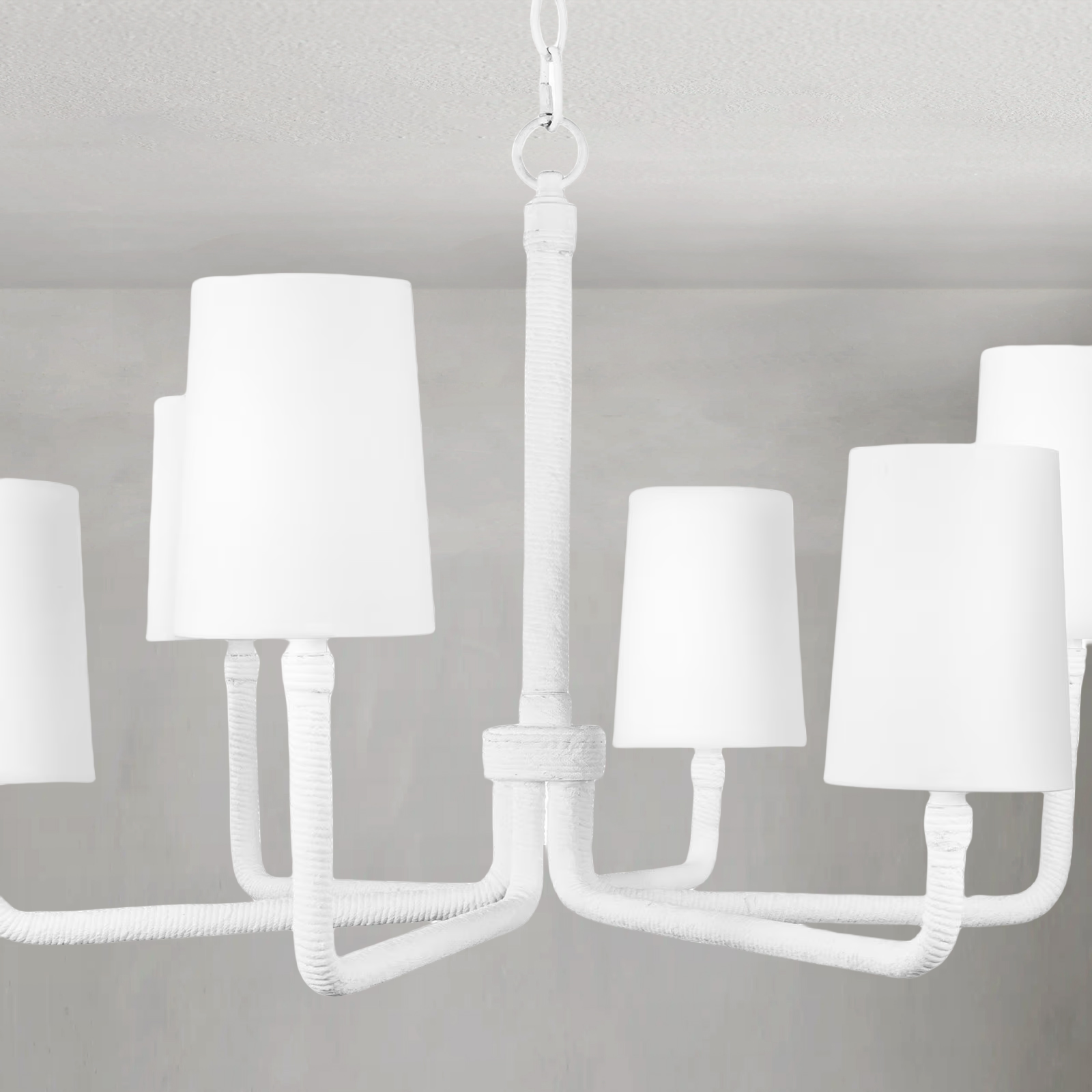 Riviko Coastal Breeze Jute Rope Chandelier - Background Shot