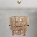 Riviko Veridian Bloom Natural Rattan Chandelier - Background Shot