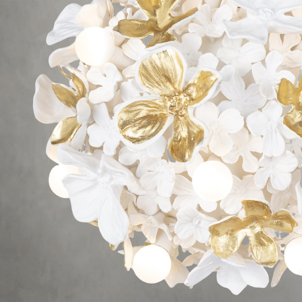 Riviko Floral Bloom Resin Chandelier - Background Shot