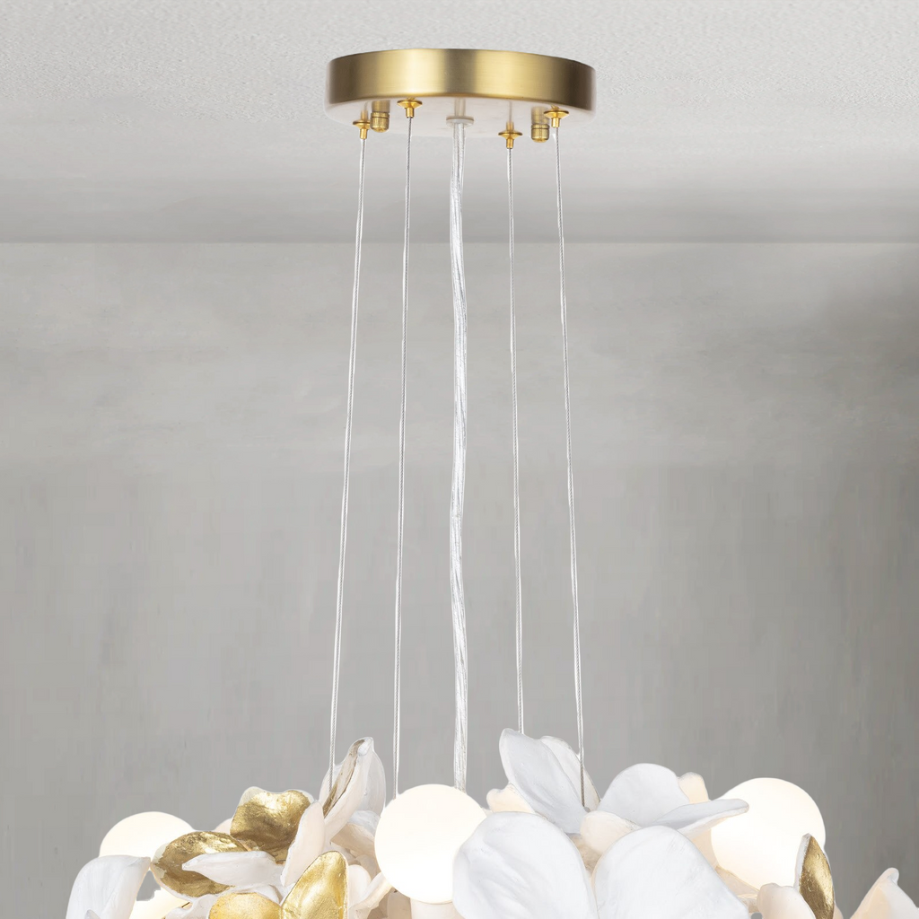 Riviko Floral Bloom Resin Chandelier - Background Shot