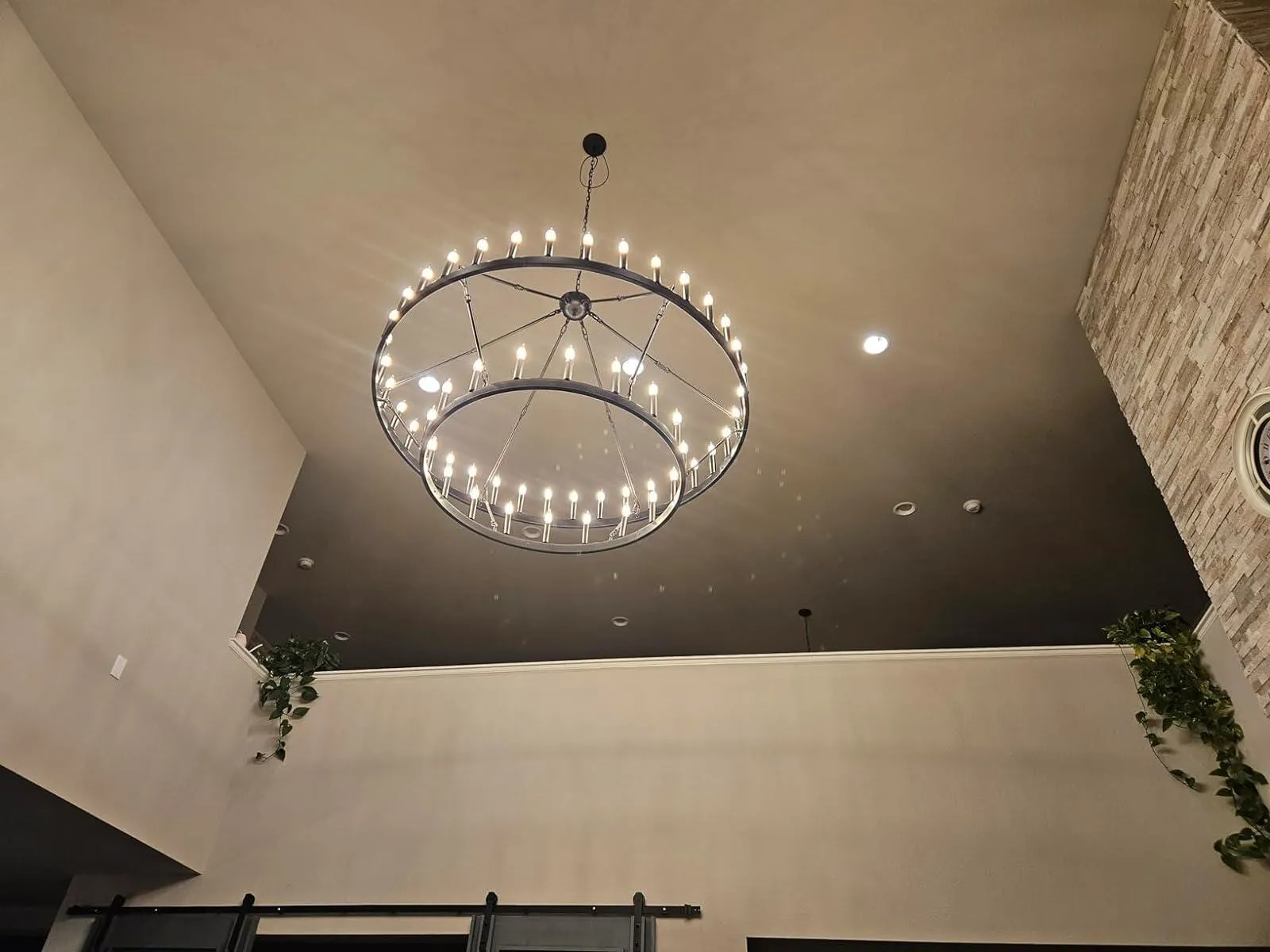 Celestine Vintage Filament Two-Tier Round Chandelier 38"