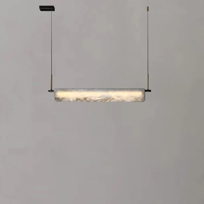 Riviko Opulent Alabaster Linear LED Chandelier - Background Shot