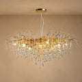 Stunning Tree Branch Crystal Chandelier with Clear Teardrop-shaped for Living/Dining Room