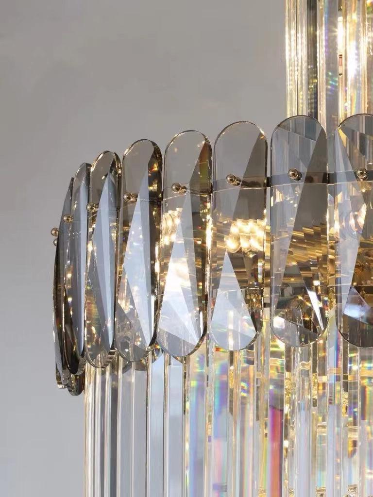 Riviko Grand Lumina Spiral K9 Crystal Chandelier - Background Shot