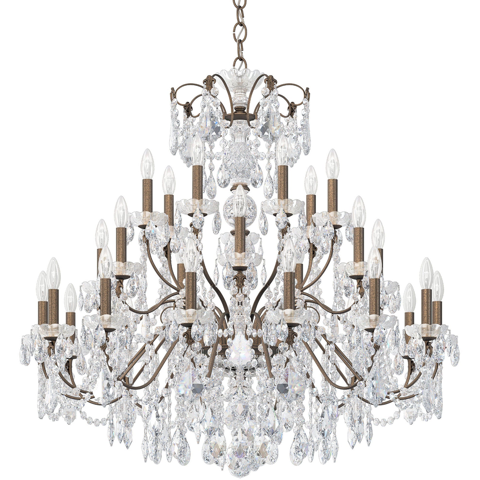 Riviko Regal Cascade Round Chandelier - Background Shot