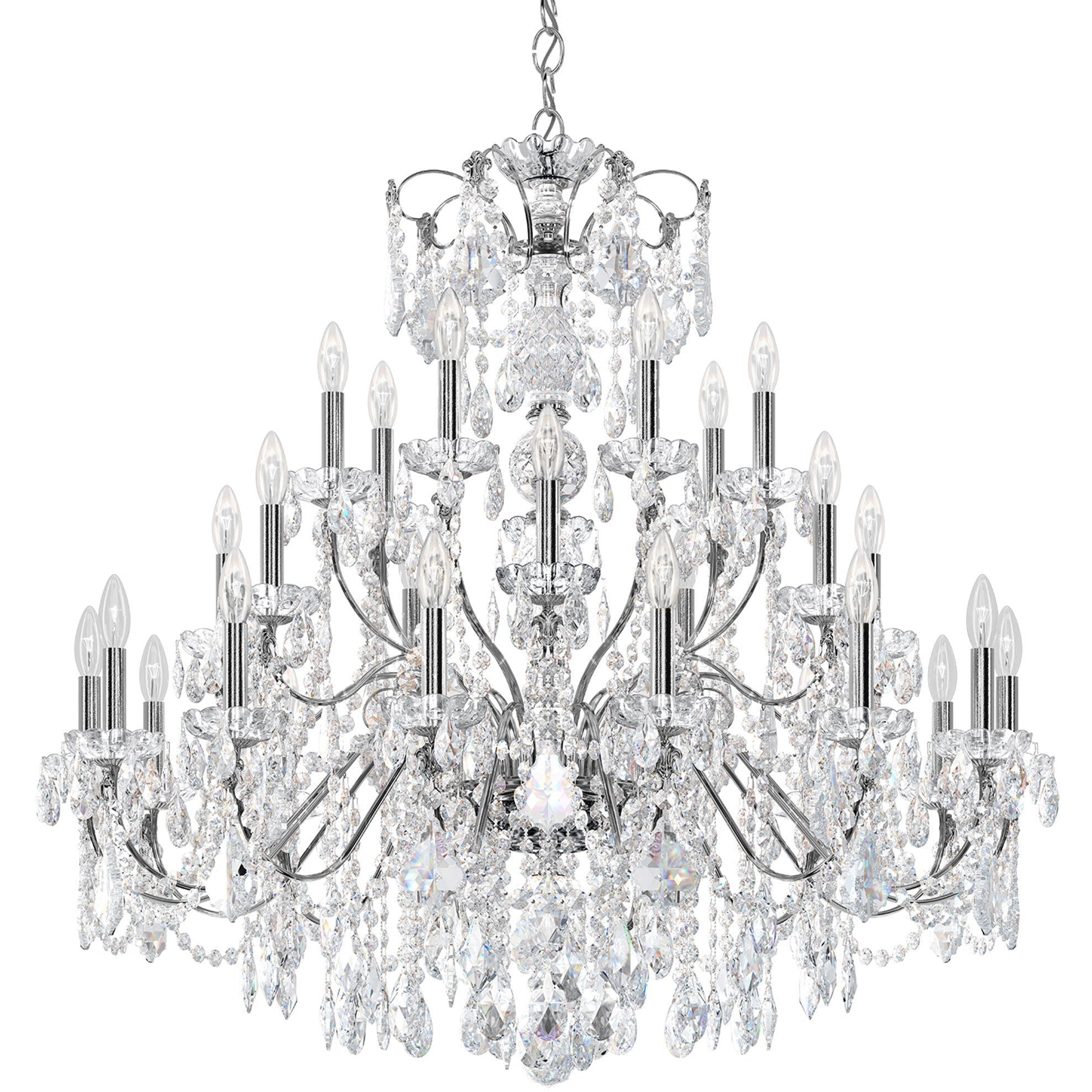 Riviko Regal Cascade Round Chandelier - Background Shot