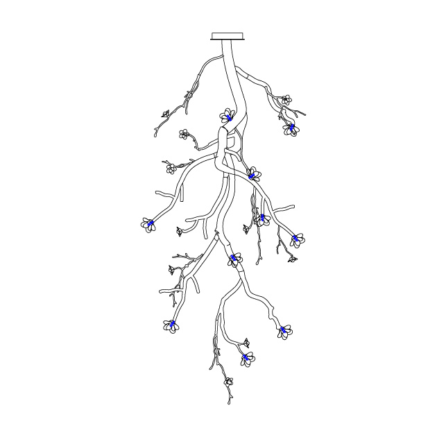 Large Long Branch Flower Chandelier - Yovalighting