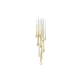 Modern Floating Long Gold Pendant Celing Chandelier for Living Room/High-ceiling