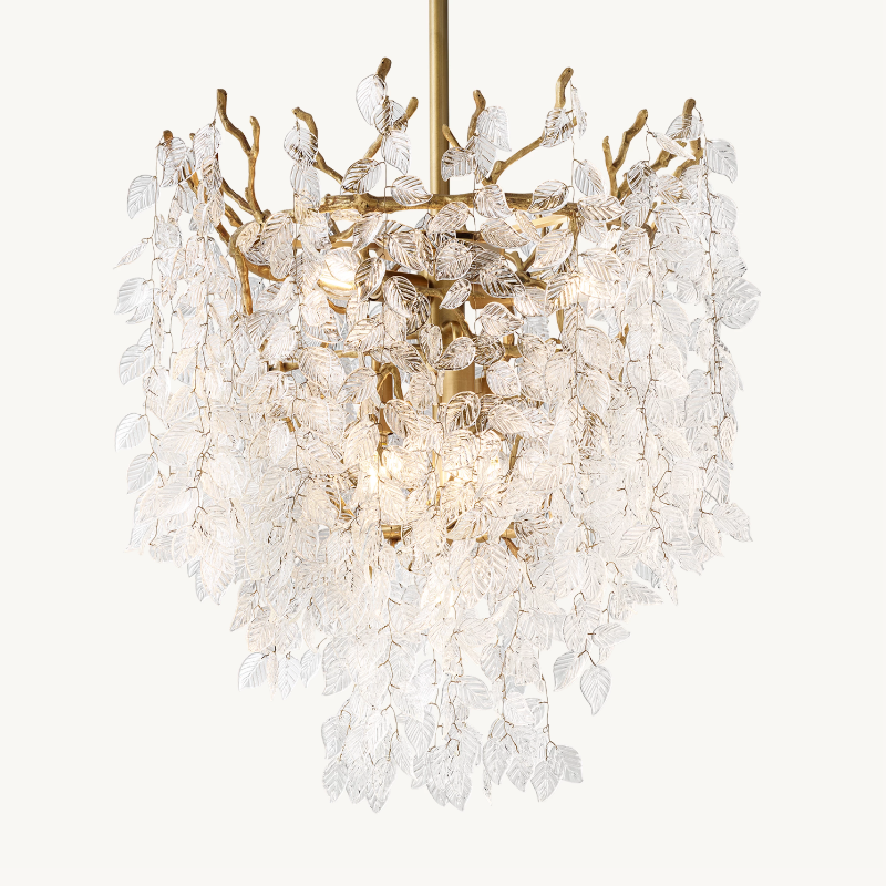 Riviko Veridian Bloom Glass Branch Chandelier - sophisticated American living room