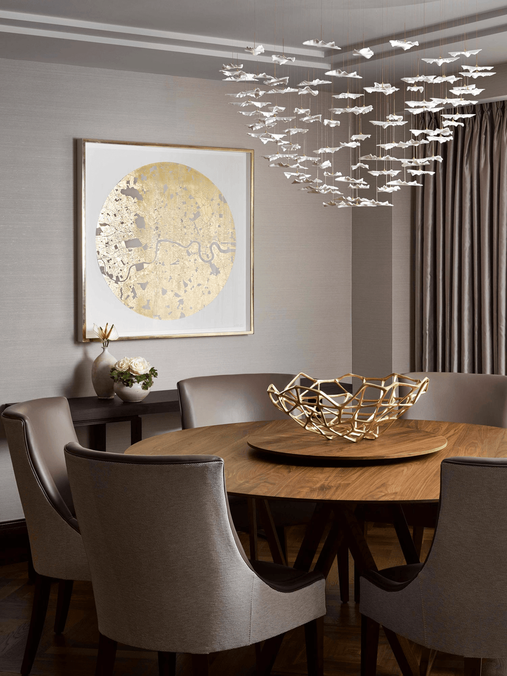 Galaxy Leaf Twisted Sculptural Meteor Shower Crystal Spiral Chandelier
