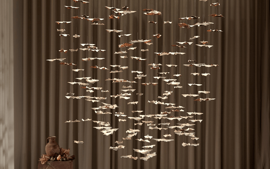 Galaxy Leaf Twisted Sculptural Meteor Shower Crystal Spiral Chandelier