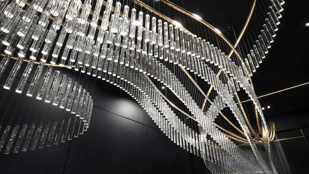 Rivella Cascade Fringe Crystal Chandelier