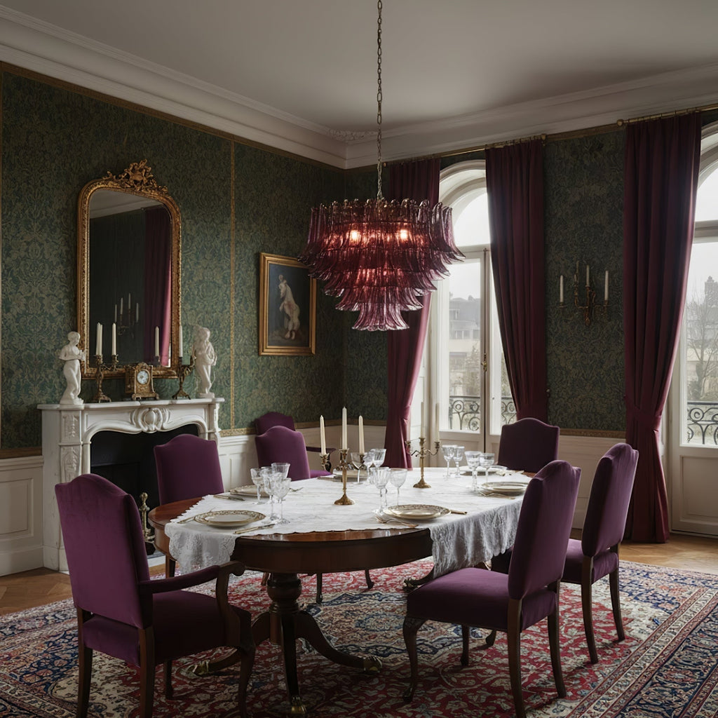 Amethyst Bloom Chandelier