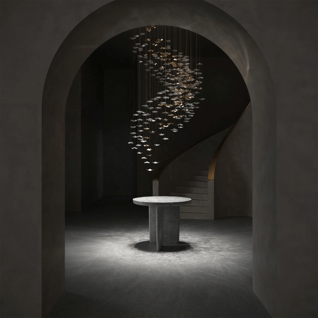 Galaxy Tidal Art Glass Crystal Spiral Chandelier