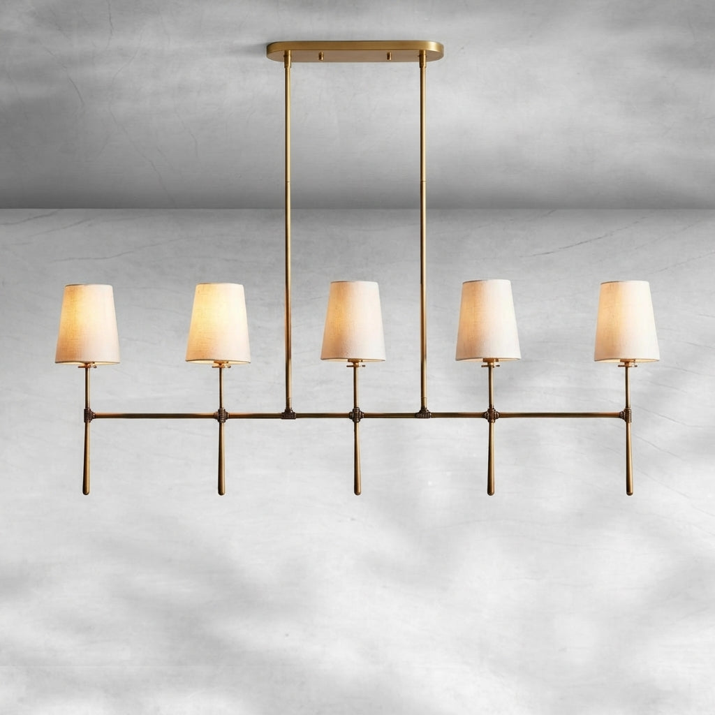 Riviko Rhodes Grandeur Linear Chandelier 5/6 Light - Background Shot