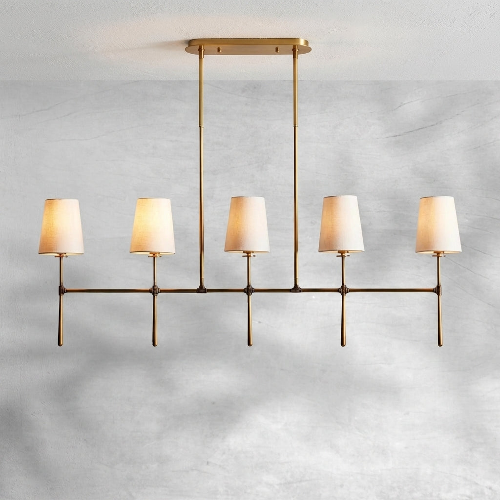 Riviko Rhodes Grandeur Linear Chandelier 5/6 Light - Background Shot