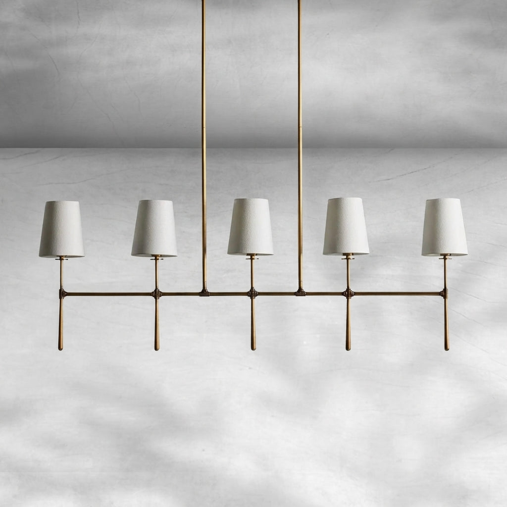 Riviko Rhodes Grandeur Linear Chandelier 5/6 Light - Background Shot