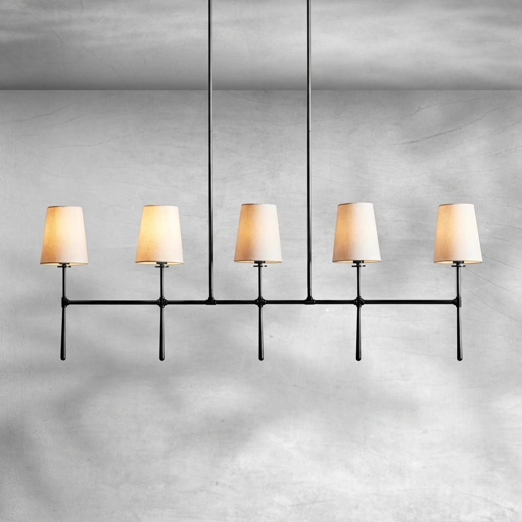 Riviko Rhodes Grandeur Linear Chandelier 5/6 Light - Background Shot