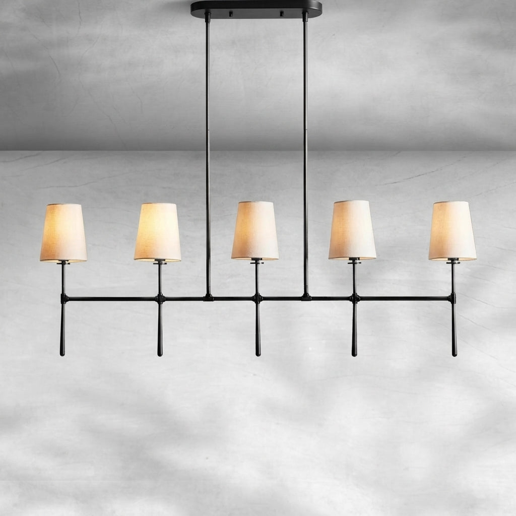 Riviko Rhodes Grandeur Linear Chandelier 5/6 Light - Background Shot