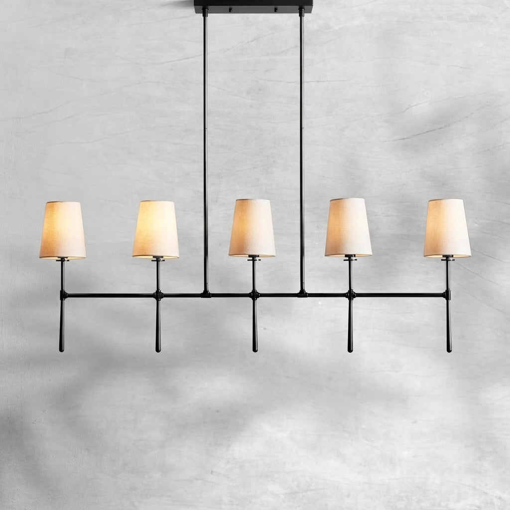 Riviko Rhodes Grandeur Linear Chandelier 5/6 Light - Background Shot