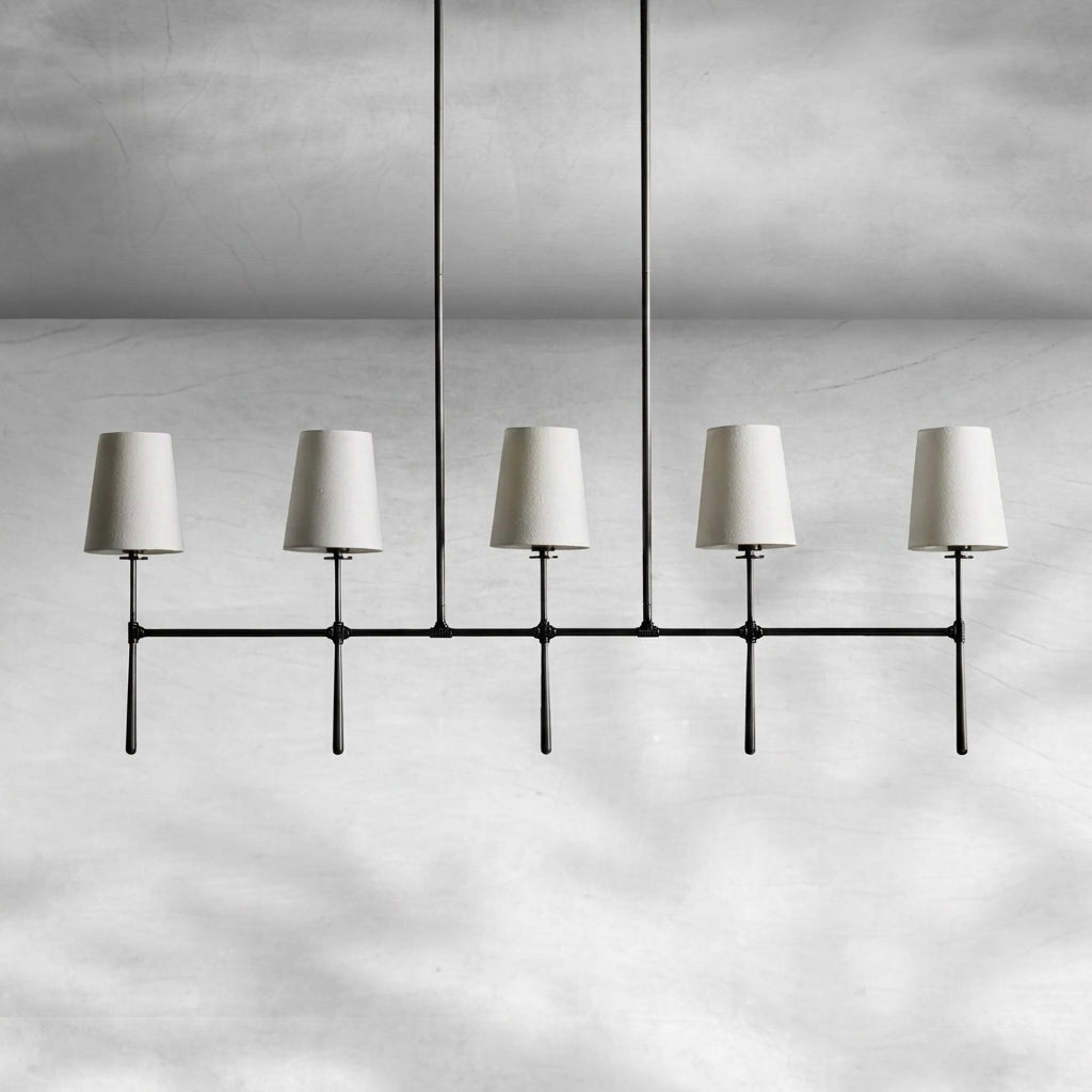 Riviko Rhodes Grandeur Linear Chandelier 5/6 Light - Background Shot