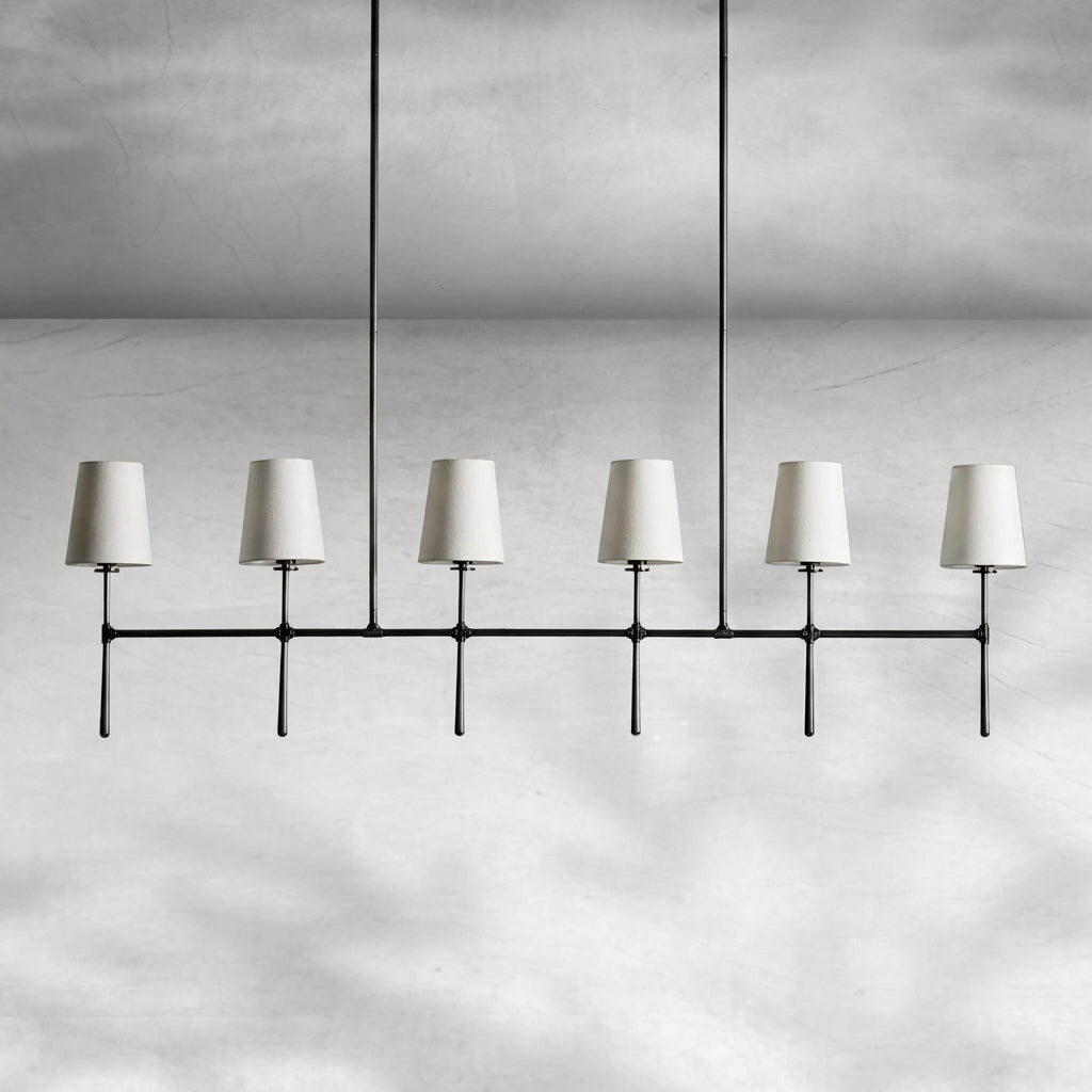 Riviko Rhodes Grandeur Linear Chandelier 5/6 Light - Background Shot