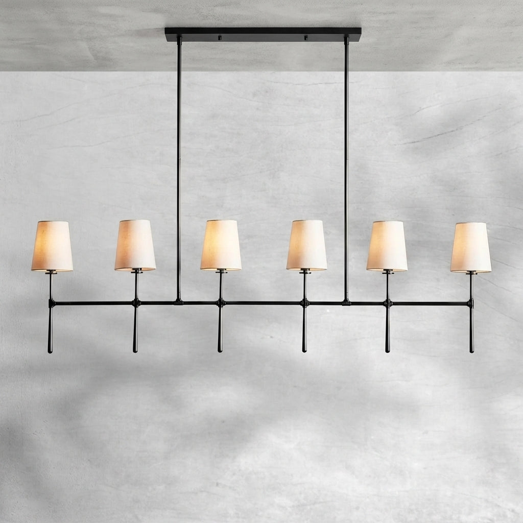 Riviko Rhodes Grandeur Linear Chandelier 5/6 Light - Background Shot