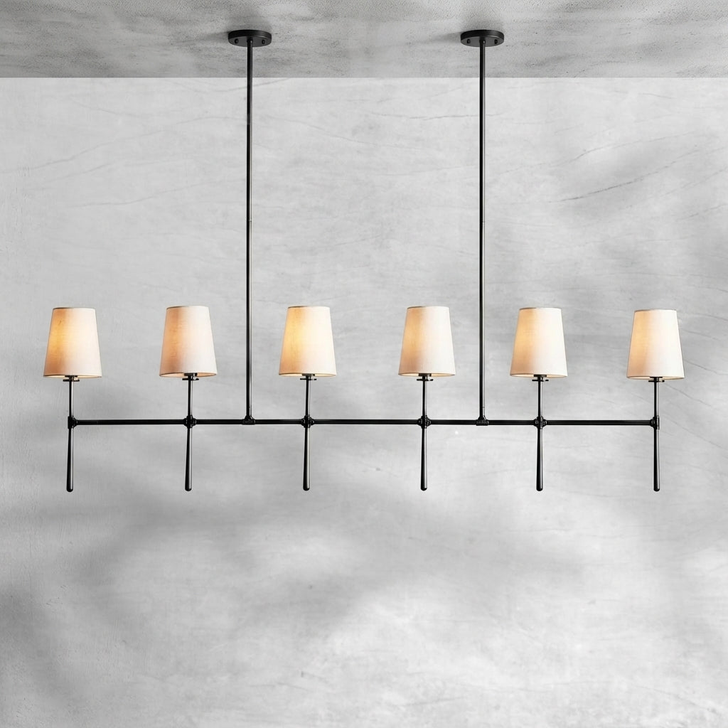 Riviko Rhodes Grandeur Linear Chandelier 5/6 Light - Background Shot