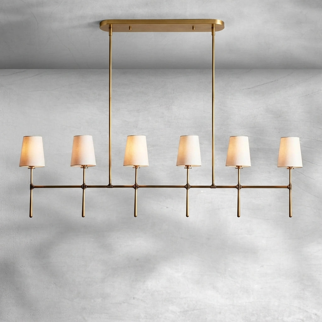 Riviko Rhodes Grandeur Linear Chandelier 5/6 Light - Background Shot