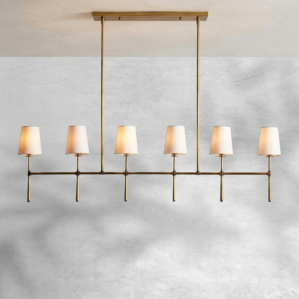 Riviko Rhodes Grandeur Linear Chandelier 5/6 Light - Background Shot