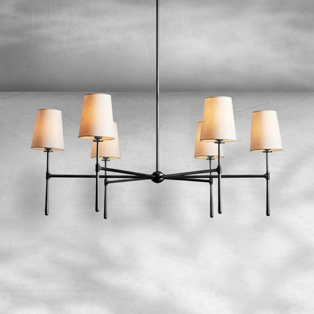 Riviko Rhodes Grandeur Round Chandelier 4/6 Light - Background Shot