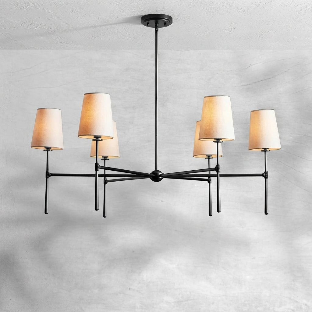 Riviko Rhodes Grandeur Round Chandelier 4/6 Light - Background Shot
