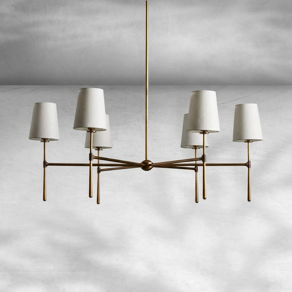 Riviko Rhodes Grandeur Round Chandelier 4/6 Light - Background Shot