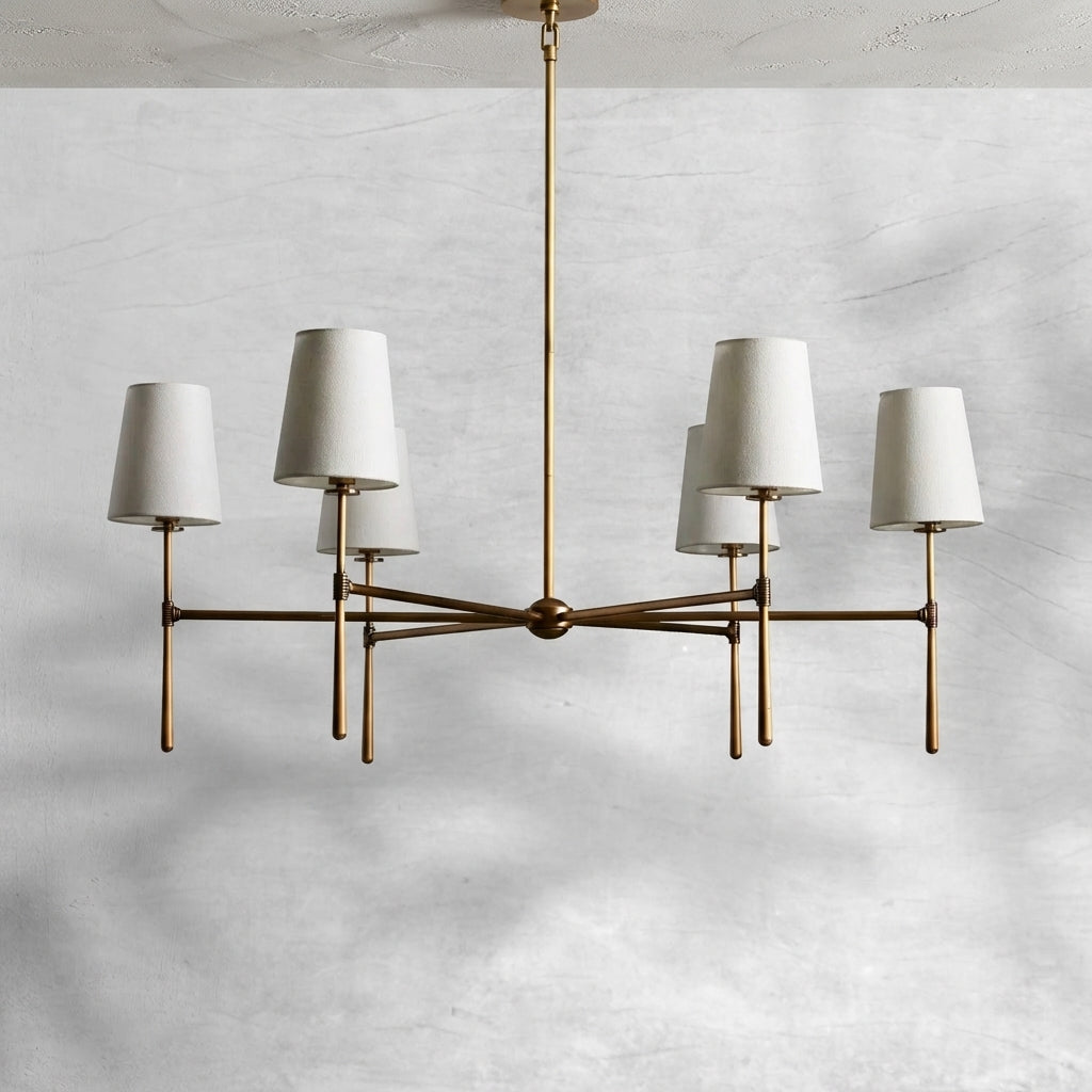 Riviko Rhodes Grandeur Round Chandelier 4/6 Light - Background Shot