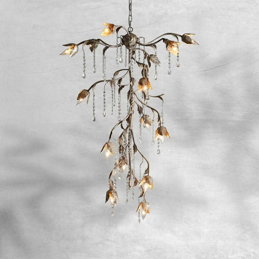 Riviko Viticcio Opulent Cascade Chandelier 34" Width x 34" Depth x 54" Height x 34" Diameter - Background Shot