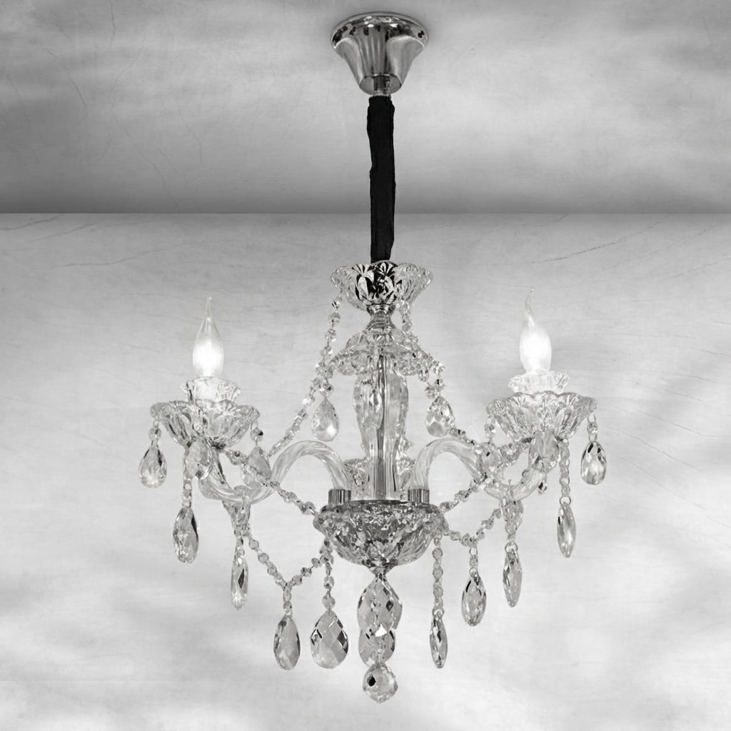 Riviko Veridian Grandeur Crystal Chandelier - Background Shot