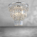 Riviko Grand Lumina Round Extra Large Crystal Chandelier in Silver - Background Shot