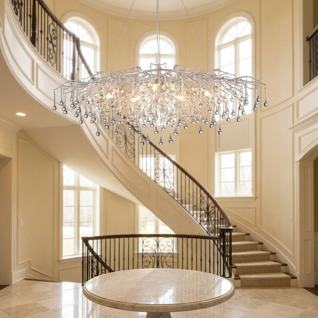 Lumina Haven Arboria Rectangle Branch Chandelier 45"L Silver - Auto Color Shot