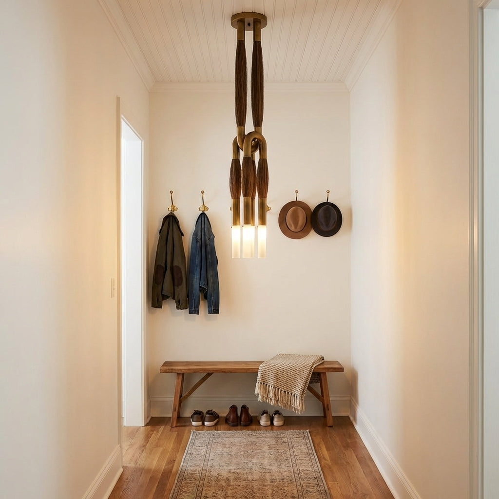 Havenwood Atelier Equus Drape Pendant 5.5 W, 6.5 D IN - small American hallway or mudroom entry