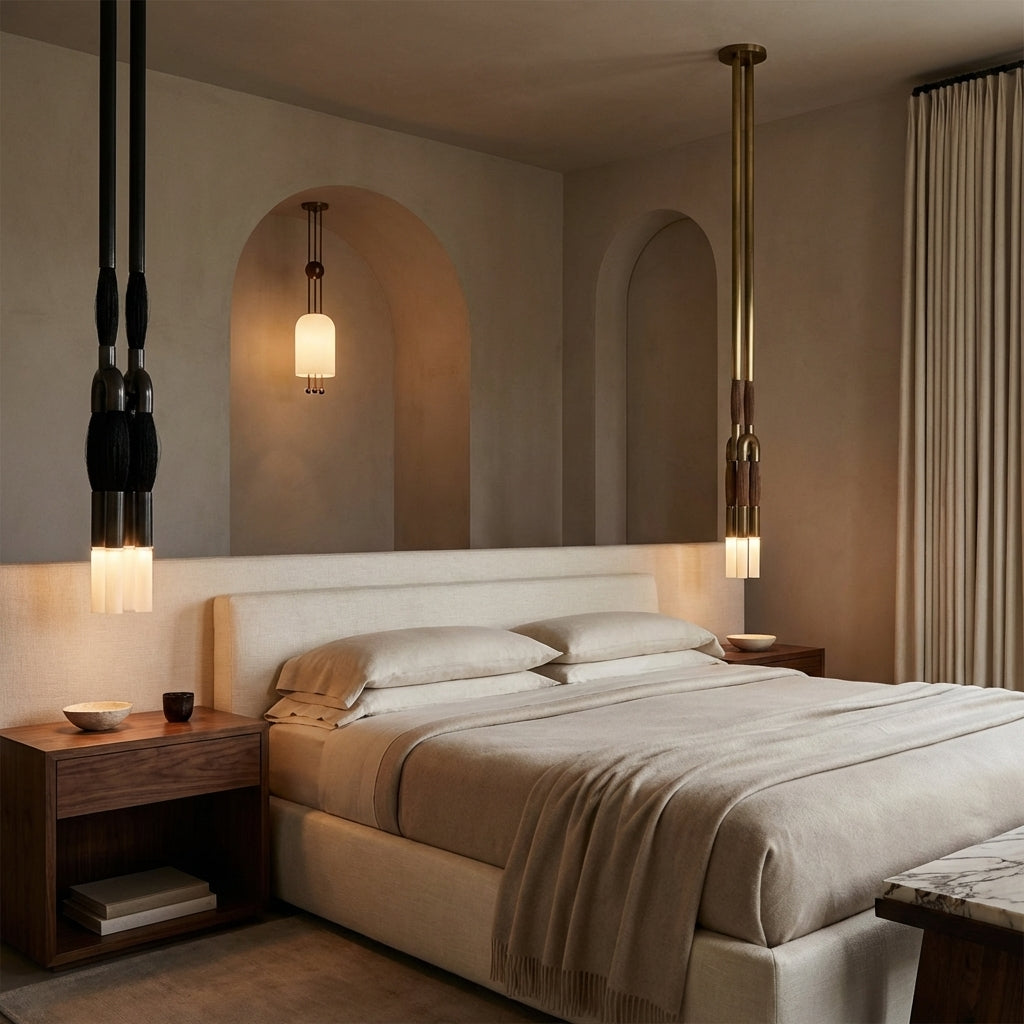 Havenwood Atelier Equus Drape Pendant 5.5 W, 6.5 D IN - luxury American master bedroom