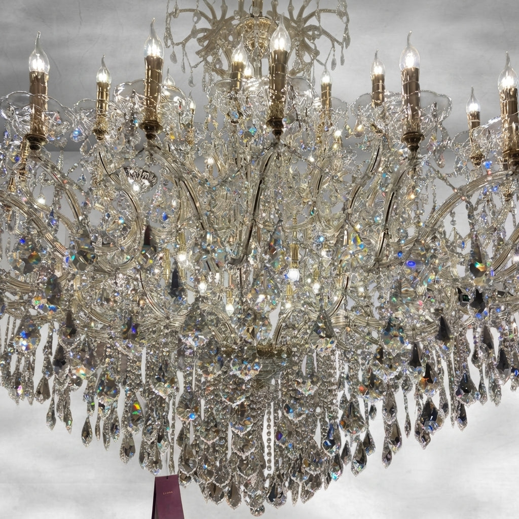 Riviko Grand Lumière Multi-Layered Candle Branch Chandelier for Living Room/Foyer/Stairs - Background Shot