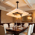 Riviko Aura Square Chandelier 100cm W x 100cm L x 10cm H 39.4" W x 39.4" L x 5.5" H - formal American dining room