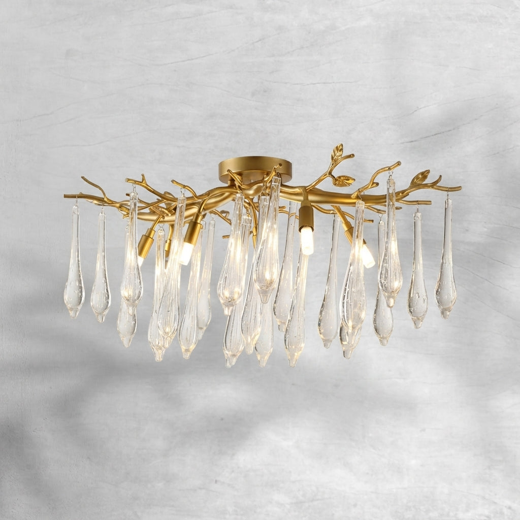Riviko Verdant Cascade Branch Chandeliers L 33.5"(85cm) x W 15.7"(40cm) x H 19.7"(50cm), L 41.3"(105cm) x W 17.7"(45cm) x H 25.6"(65cm), L 49.2"(125cm) x W 17.7"(45cm) x H 25.6"(65cm), L 59.1"(150cm) x W 17.7"(45cm) x H 25.6"(65cm), L 70.9"(180cm) x W 17.7"(45cm) x H 25.6"(65cm) - Background Shot