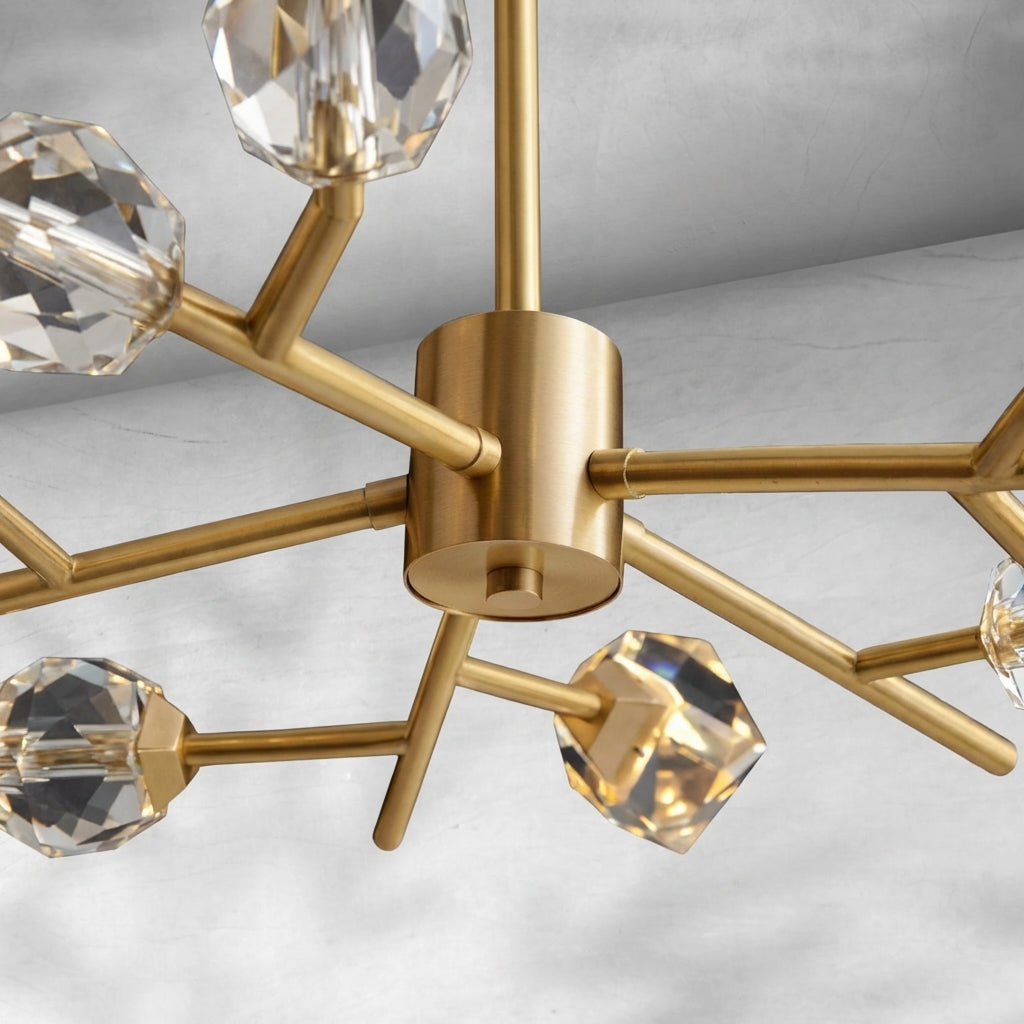 Riviko Radiant Cascade K9 Crystal Chandelier 28.7"D x 17.7"H (9-Light) - Background Shot