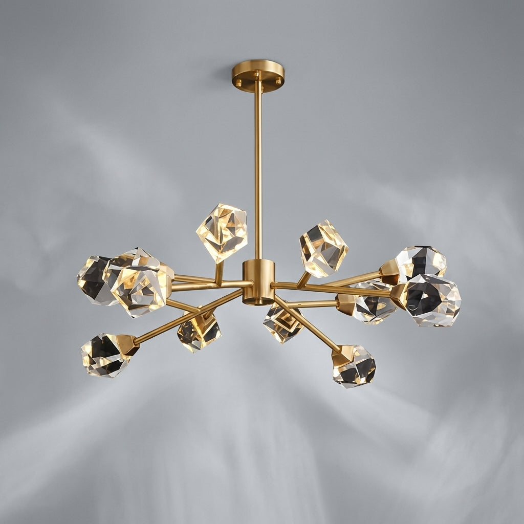 Riviko Radiant Cascade K9 Crystal Chandelier 28.7"D x 17.7"H (9-Light) - Studio Shot