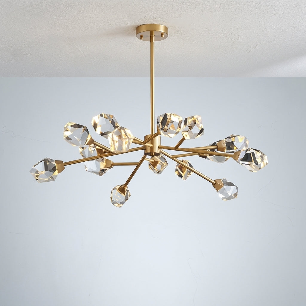 Riviko Radiant Cascade K9 Crystal Chandelier 28.7"D x 17.7"H (9-Light) - Studio Shot
