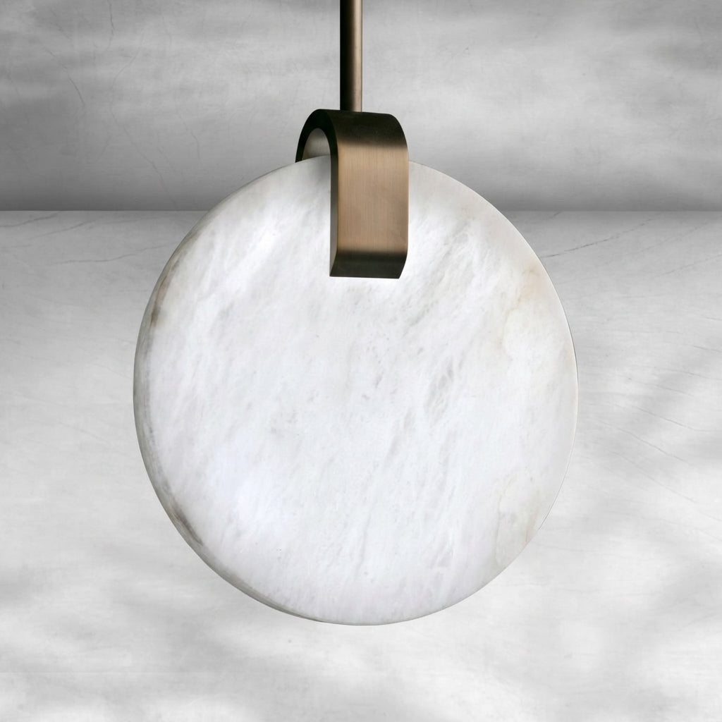 Riviko Alabaster Aura Disc Pendant - Background Shot
